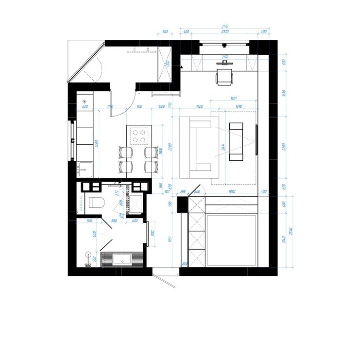 Desain rumah ukuran 45 meter