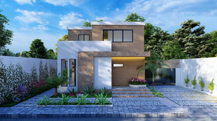 Desain rumah minimalis modern 7x9