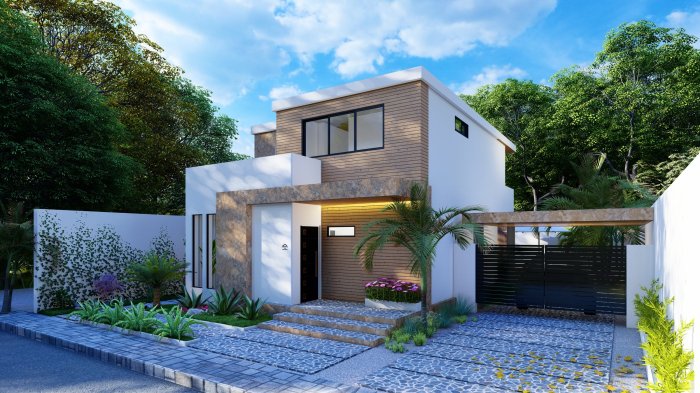 Desain rumah minimalis modern 7x9