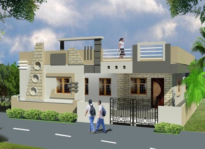 Desain tembok rumah depan