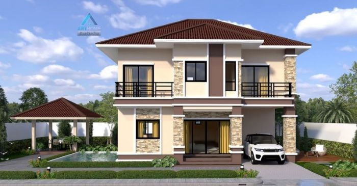 Desain rumah tingkat sederhana tapi elegan