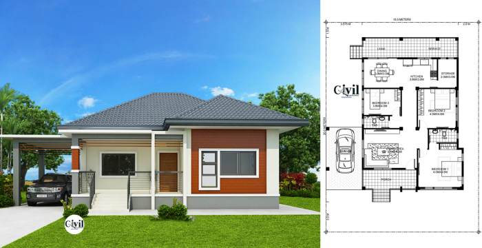 Desain rumah sederhana dengan 3 kamar tidur