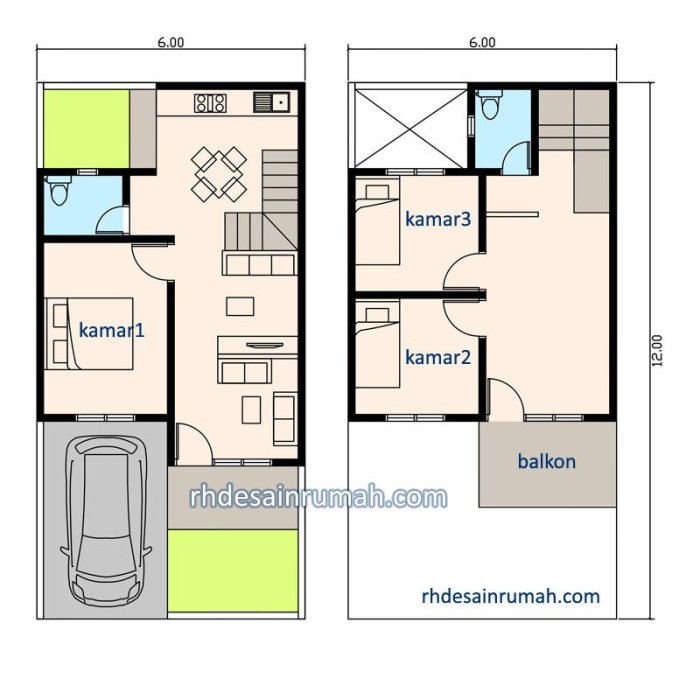 Desain rumah ukuran 12 x 16