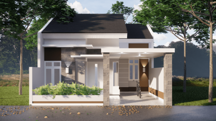 Desain rumah ukuran 7 x 12 meter