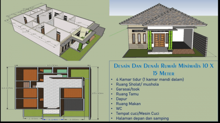 Desain rumah ukuran 8 x 12