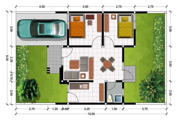 Desain rumah minimalis type 36 84