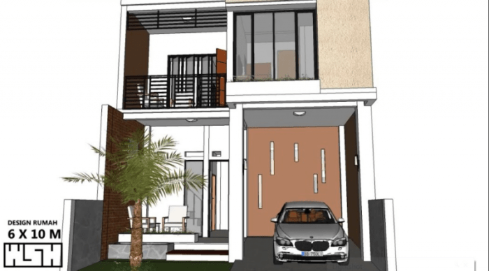 Desain rumah ukuran 6 x 10