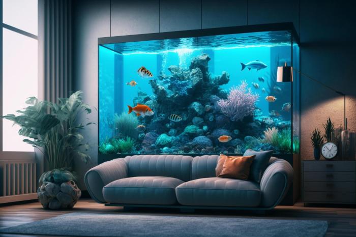 Aquarium ins wohnzimmer integrieren